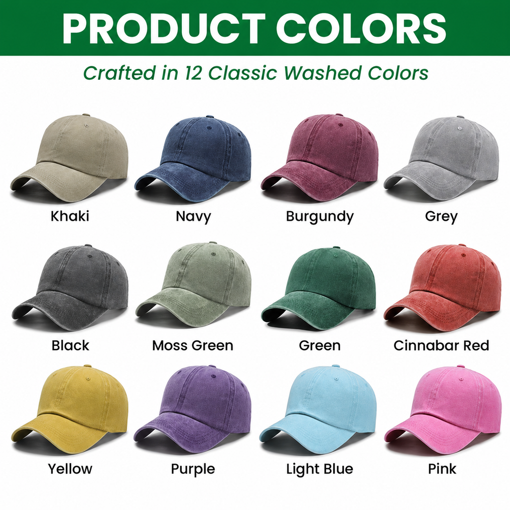 Personalized Embroidered Washed Cap USA Flag Gift for Independence Day HN590 - Embroidered Washes Cap Fix GradoCreations