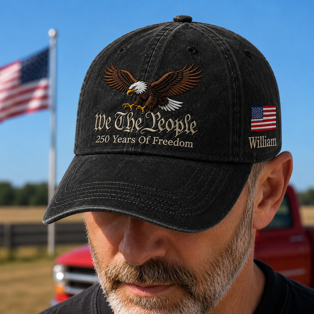 Personalized Embroidered Washed Cap Custom Name Gift for Dad HN590 - Embroidered Washes Cap Fix GradoCreations