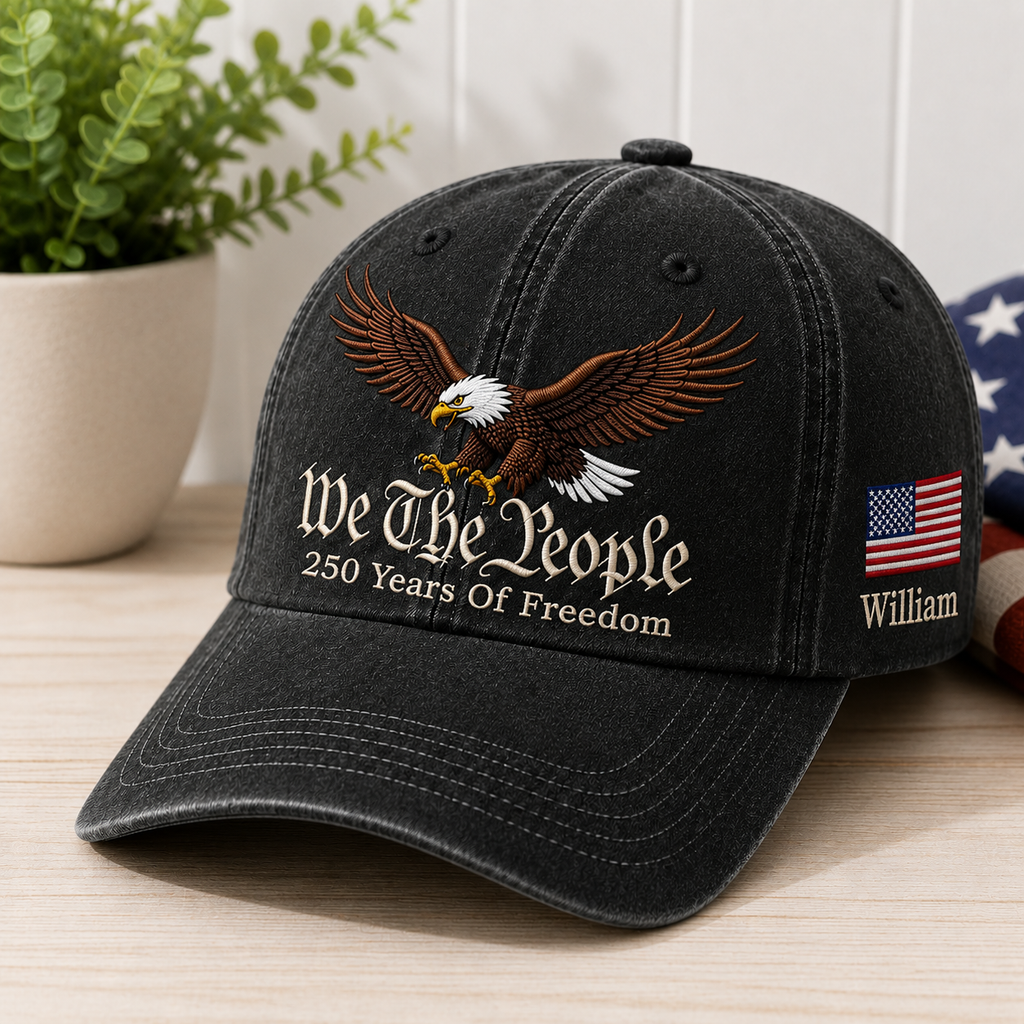 Personalized Embroidered Washed Cap Custom Name Gift for Dad HN590 - Embroidered Washes Cap Fix GradoCreations