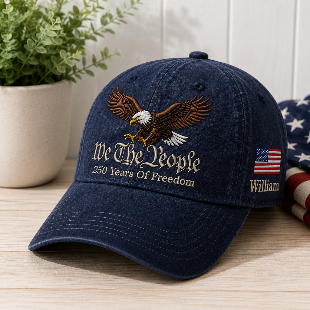 Personalized Embroidered Washed Cap Custom Name Gift for Dad HN590 - Embroidered Washes Cap Fix GradoCreations