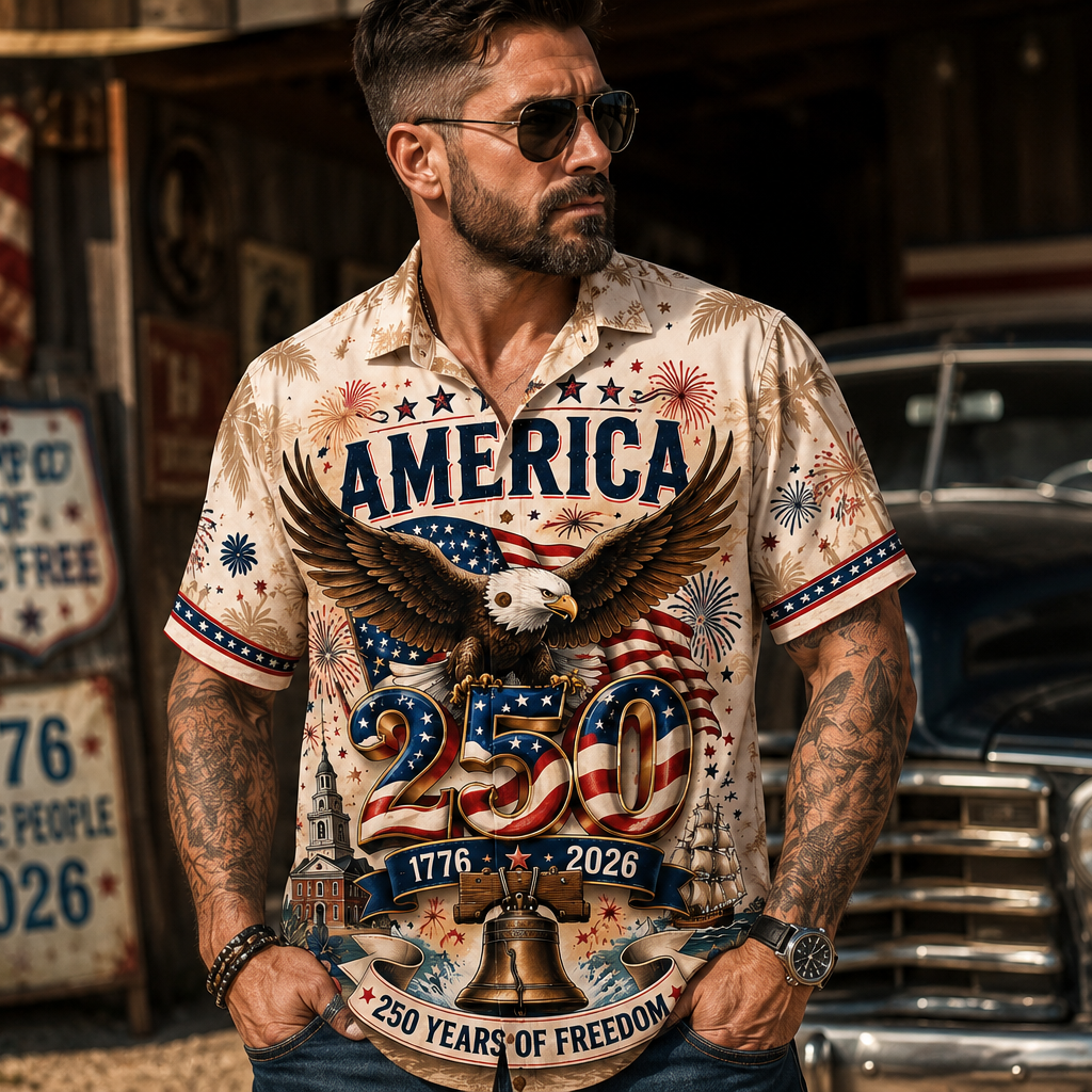 250 Years of Freedom Hawaiian Shirt for Dad Custom Gift HN590 - AOP Hawai Shirt Fix GradoCreations