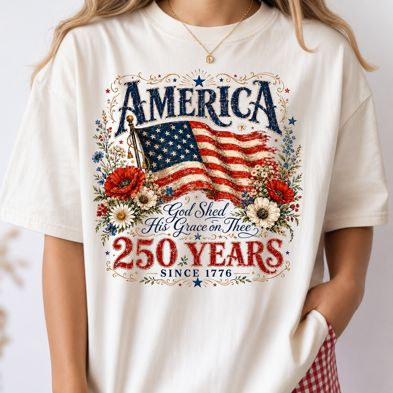 Personalized Comfort Shirt 250th USA Anniversary Gift Comfort Shirt GradoCreations