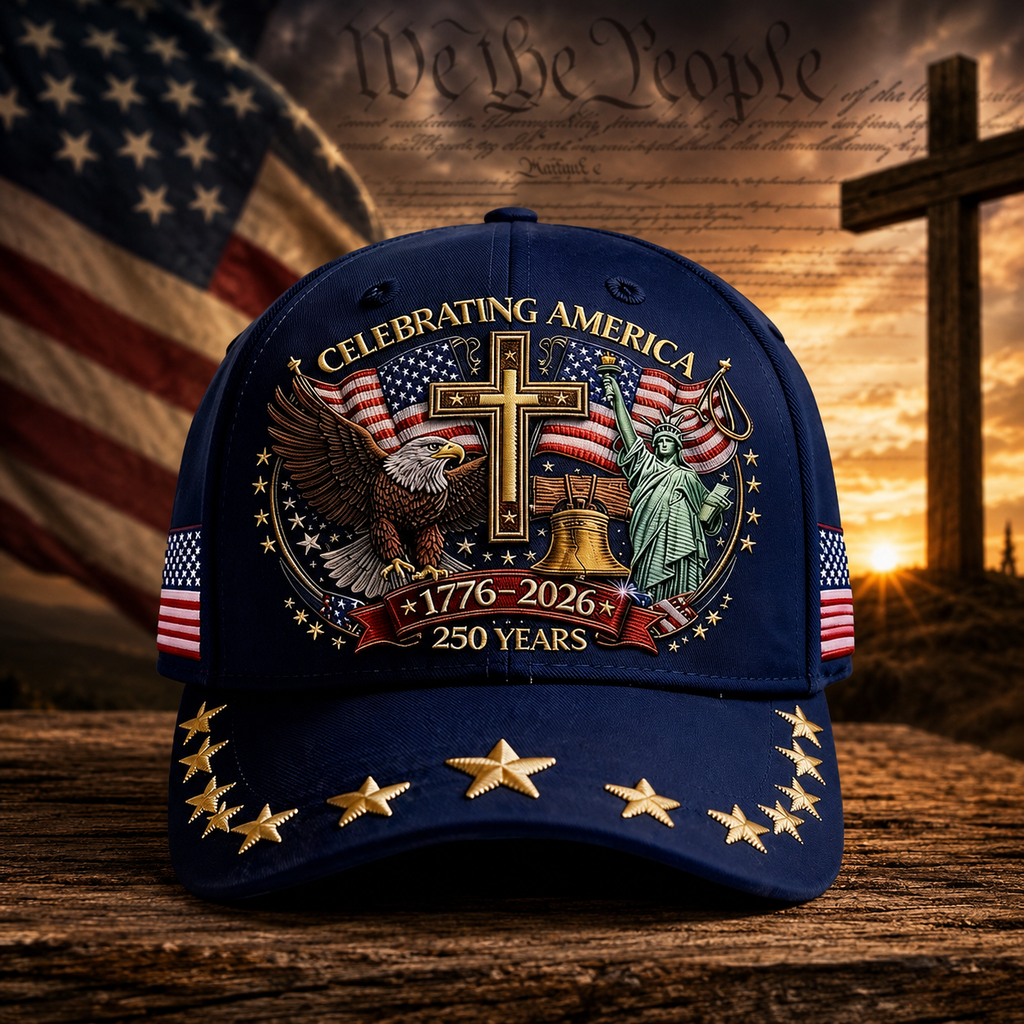 Personalized 250th Anniversary Embroidered Cap USA Gift HN590 - Embroidery Hat Josh GradoCreations