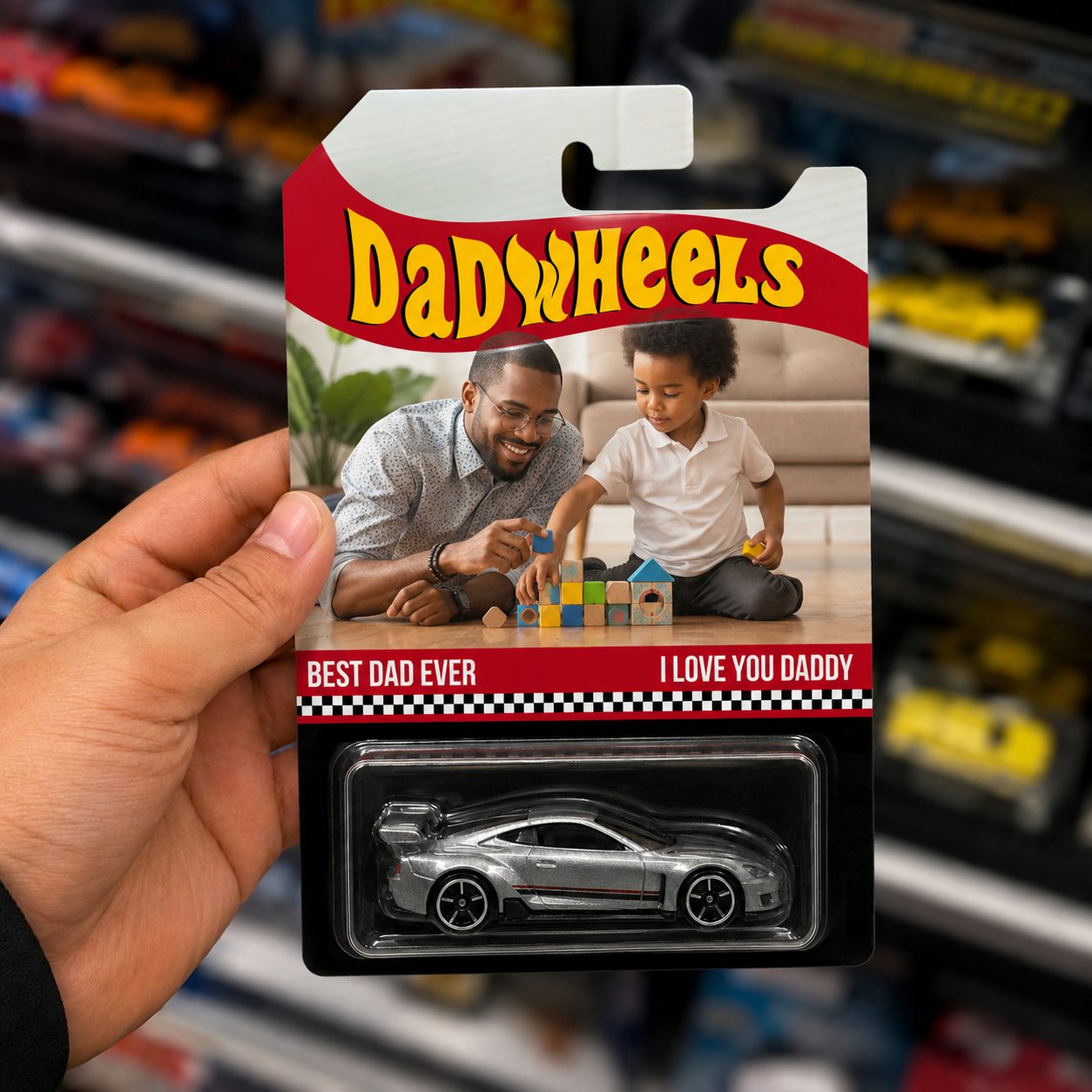 Personalized Photo Hot Wheels Best Dad Ever Gift for Father's Day HN590 - Hot Wheels GradoCreations