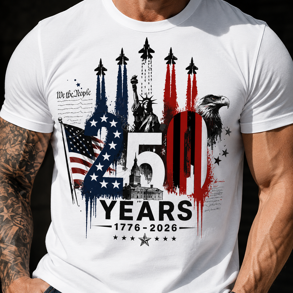 Personalized 250th Anniversary T-Shirt Custom Photo Gift HN590 - Tshirt GradoCreations