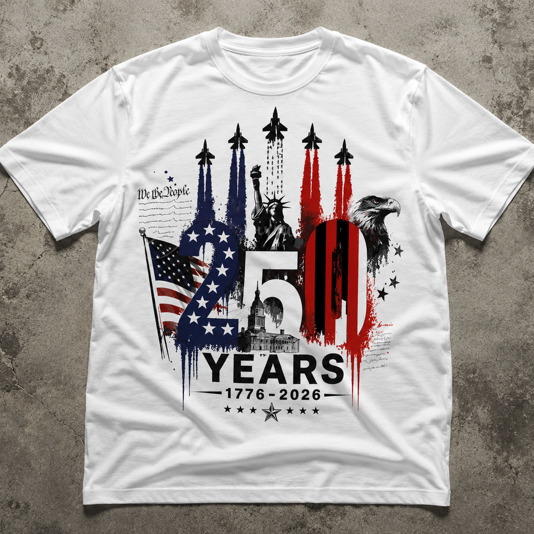 Personalized 250th Anniversary T-Shirt Custom Photo Gift HN590 - Tshirt GradoCreations