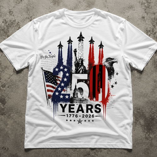 Personalized 250th Anniversary T-Shirt Custom Photo Gift HN590 - Tshirt GradoCreations