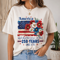 Personalized USA 250th Anniversary Floral Comfort Shirt Gift Comfort Shirt GradoCreations
