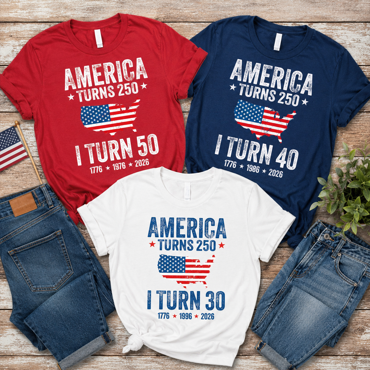 Custom USA Turns 250 T-Shirt Gift for 4th of July Celebration HN590 - Tshirt FIX GradoCreations