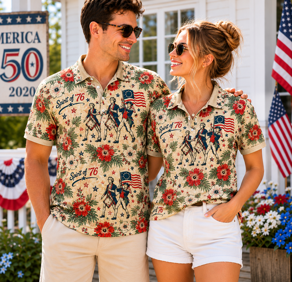 Custom Patriotic Polo Shirt 250 Years America Gift for Dad HN590 - Men's Polo Shirt fix GradoCreations