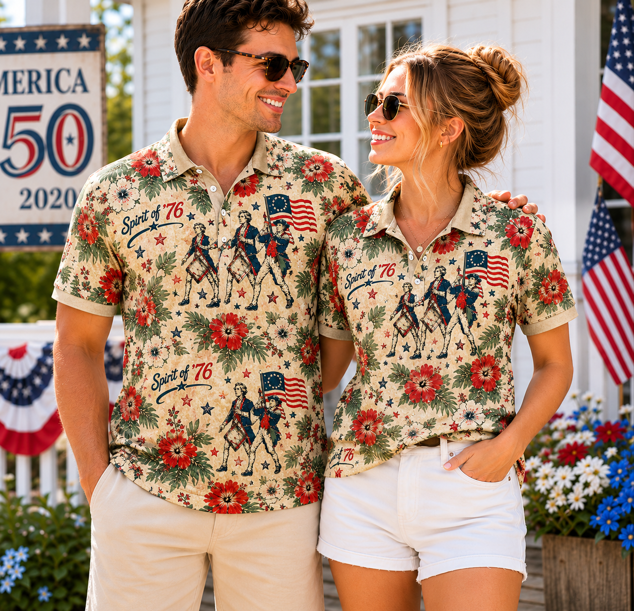 Custom Patriotic Polo Shirt 250 Years America Gift for Dad HN590 - Men's Polo Shirt fix GradoCreations