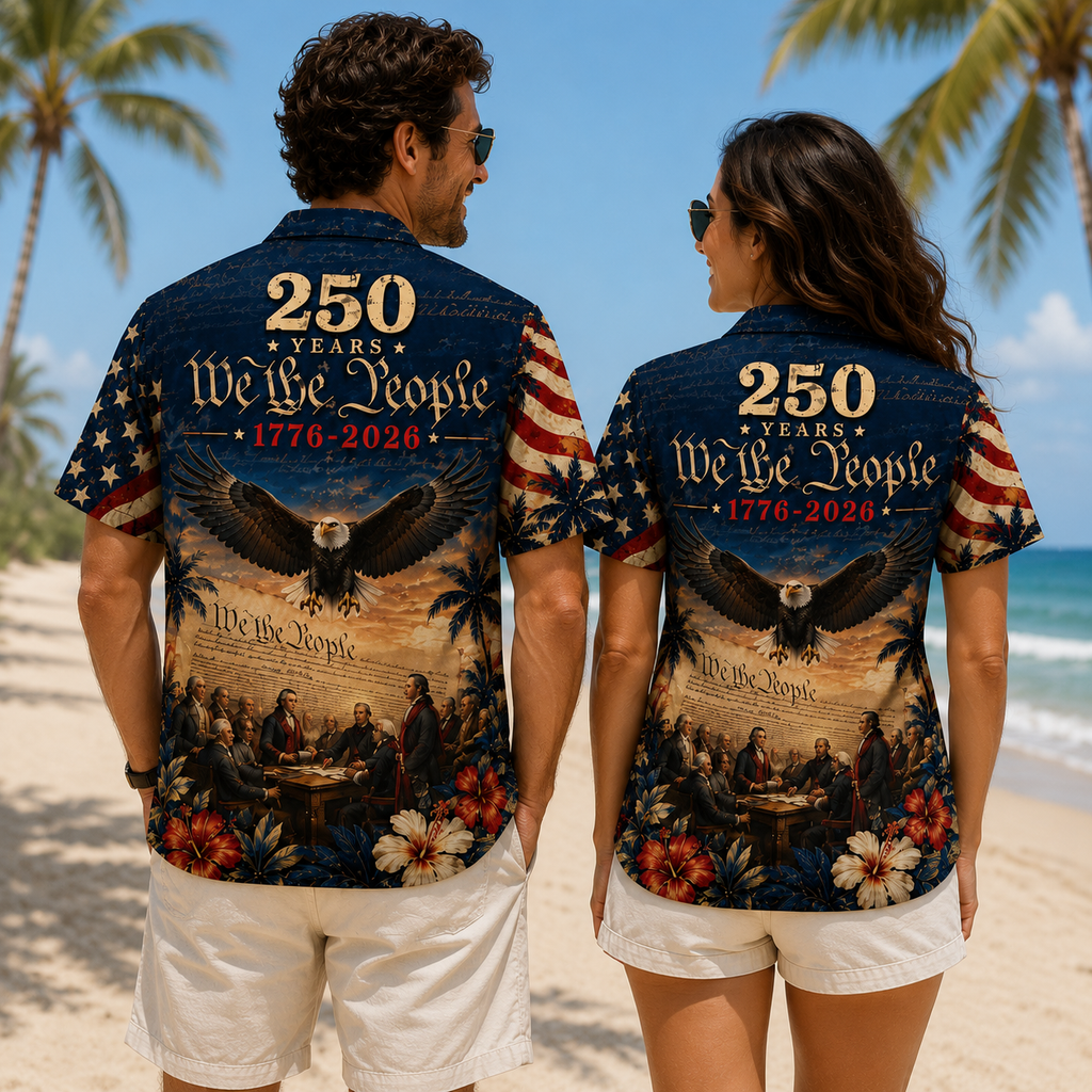 Personalized 250 Years We The People Hawaiian Shirt for Dad HN590 - AOP Hawai Shirt GradoCreations
