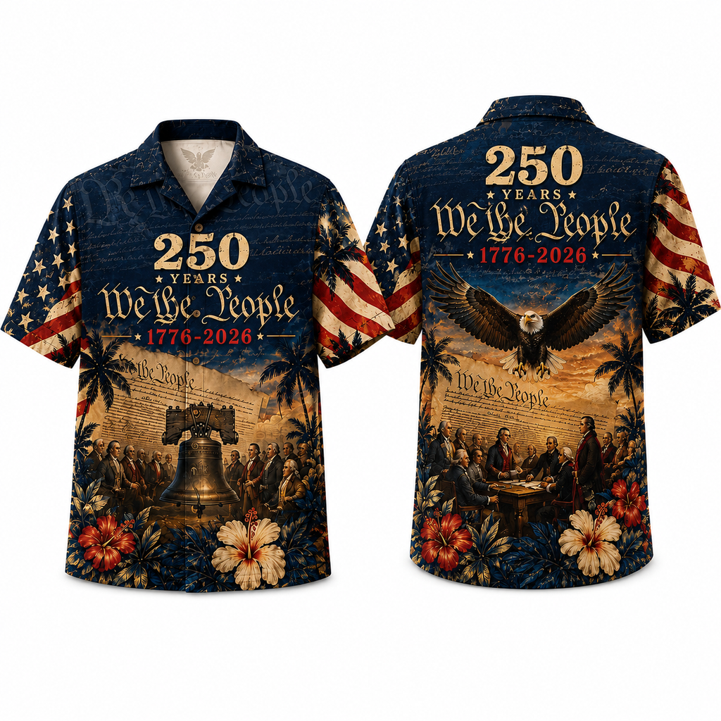 Personalized 250 Years We The People Hawaiian Shirt for Dad HN590 - AOP Hawai Shirt GradoCreations