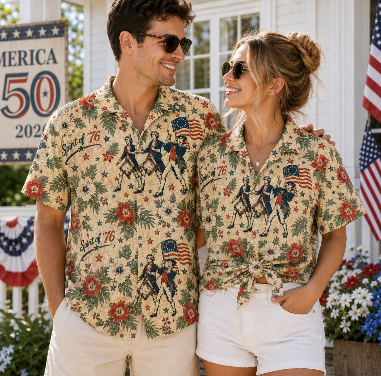 Personalized Hawaiian Shirt 250 Years America Celebration Gift for Dad HN590 - AOP Hawai Shirt GradoCreations