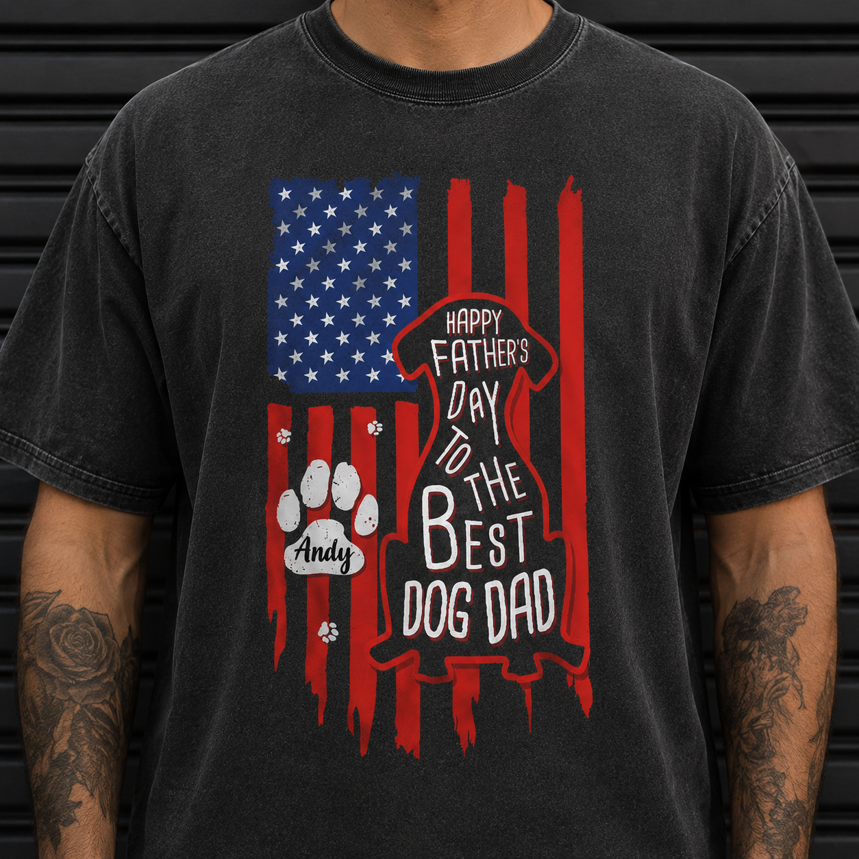 Custom Comfort Shirt Gift for Dog Dad Happy Father's Day Comfort Shirt GradoCreations