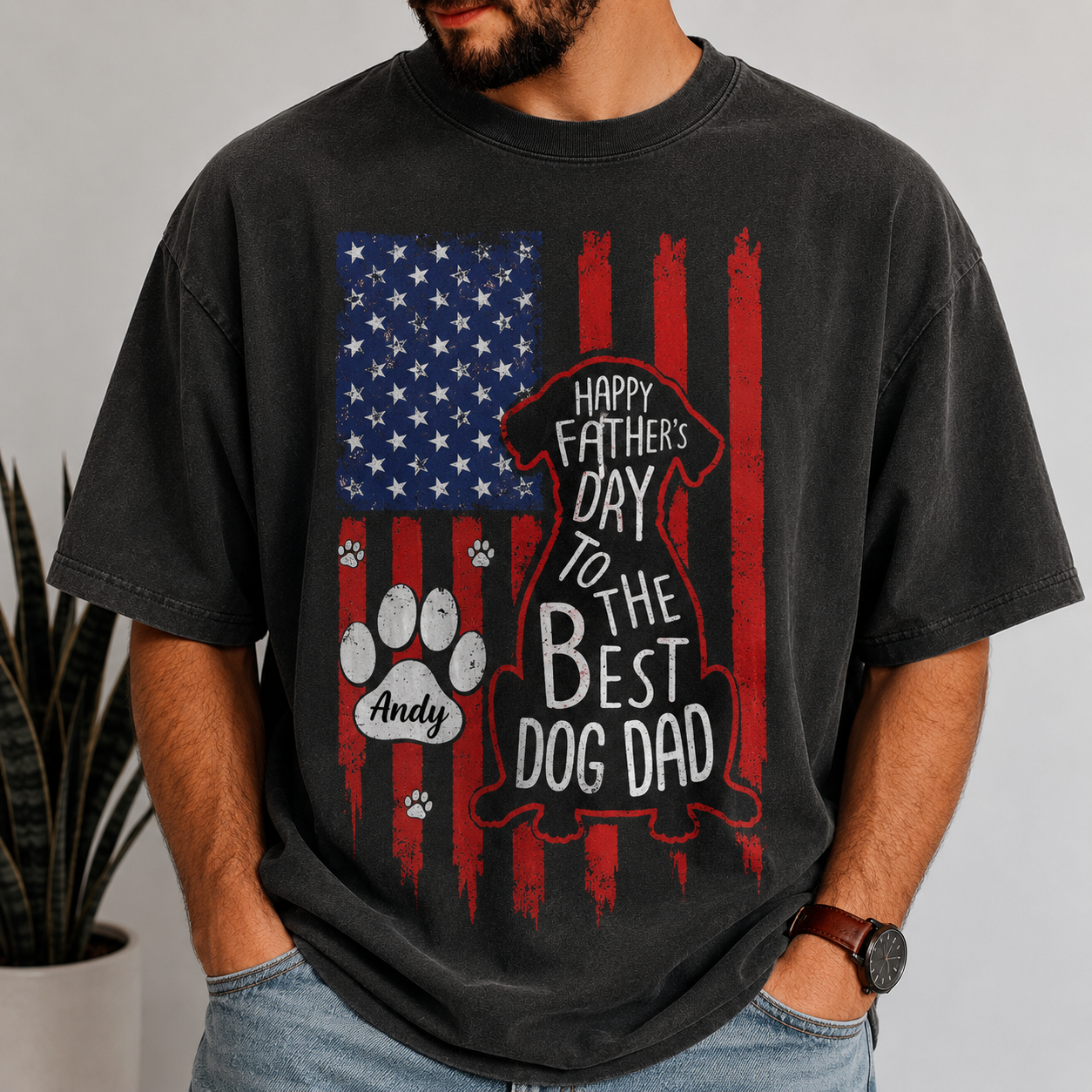 Custom Comfort Shirt Gift for Dog Dad Happy Father's Day Comfort Shirt GradoCreations