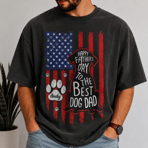 Custom Comfort Shirt Gift for Dog Dad Happy Father's Day Comfort Shirt GradoCreations