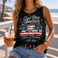 God Bless America Independence Day Tank Top Custom Gift for Dad HN590 - 3D Tanktop GradoCreations