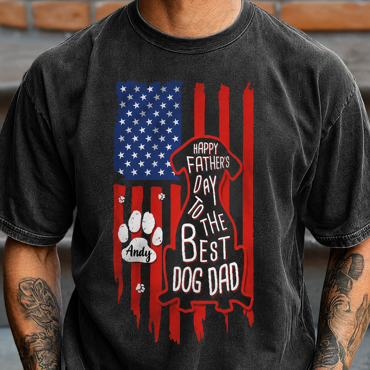 Custom Comfort Shirt Gift for Dog Dad Happy Father's Day Comfort Shirt GradoCreations