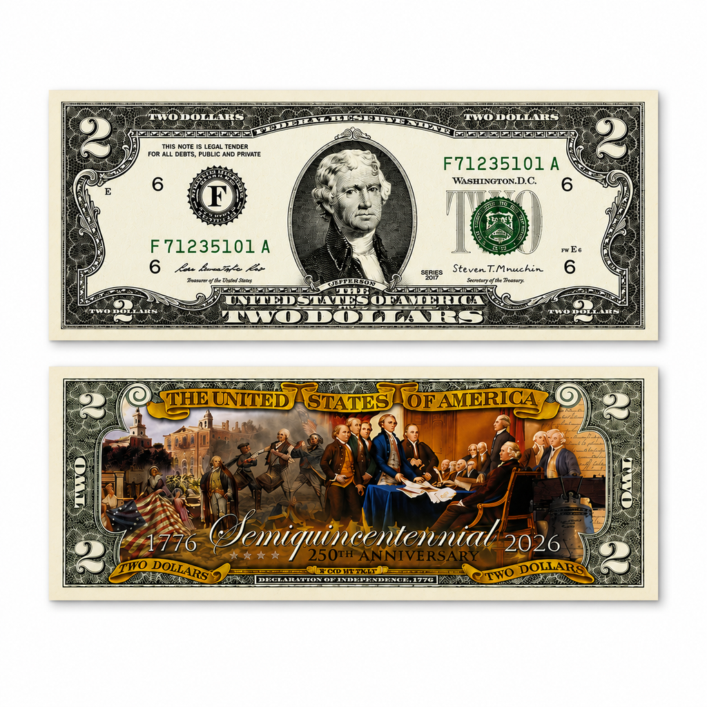 Pack of 20 Personalized Commemorative Bills USA 250th Anniversary Gift Idea Commemorative Bills GradoCreations