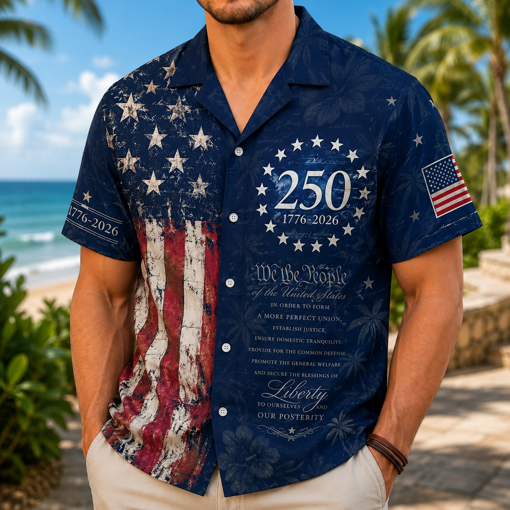 Personalized Hawaiian Shirt 250 Years We The People USA Gift HN590 - AOP Hawai Shirt GradoCreations