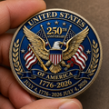 USA 250th Anniversary Commemorative Coin Independence Day Gift HN590 - Commemorative Coin FIX GradoCreations