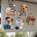 Personalized Acrylic Car Visor Clip Custom Photo Gift for Dad HN590 - Acrylic Car Visor Clip GradoCreations