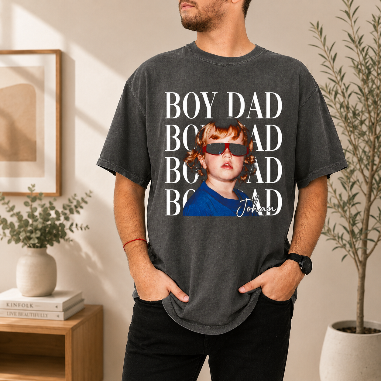 Personalized Photo Comfort Shirt Gift for Dad - Girl Dad T-Shirt Comfort Shirt GradoCreations