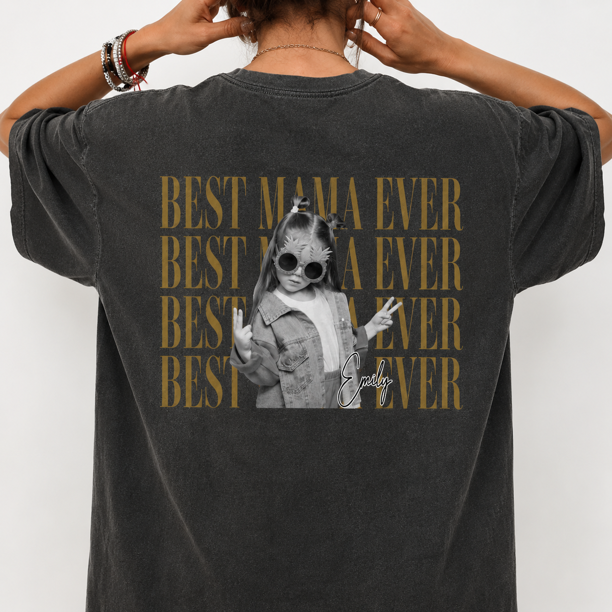 Personalized Comfort Shirt Custom Photo Gift for Dad Comfort Shirt Back GradoCreations