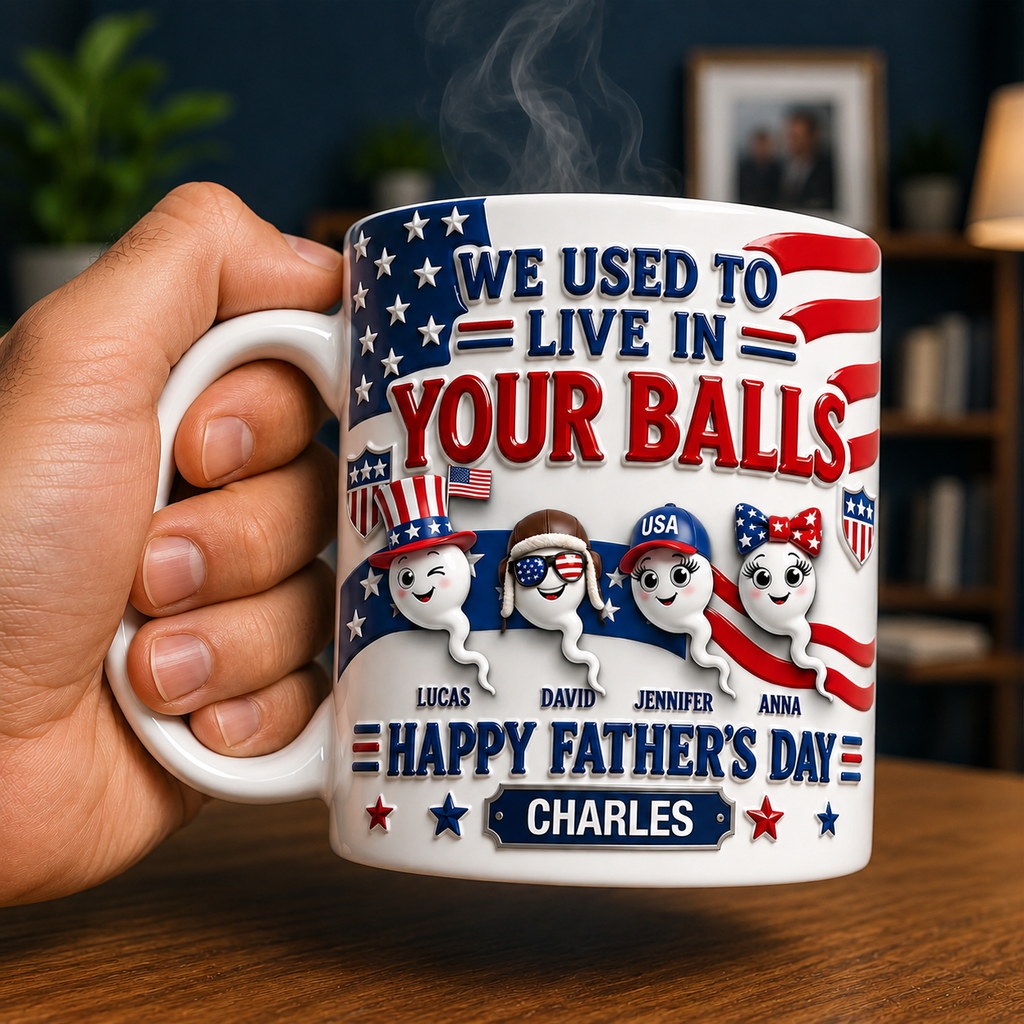 Personalized 3D Mug Unique Gift for Dad Father's Day 3D mug fix GradoCreations
