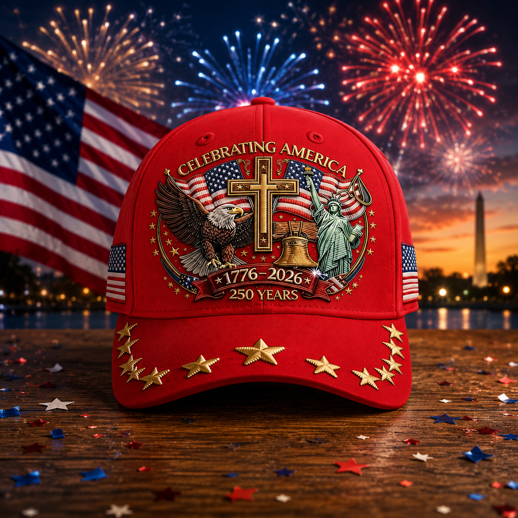 Personalized 250th Anniversary Embroidered Cap USA Gift HN590 - Embroidery Hat Josh GradoCreations