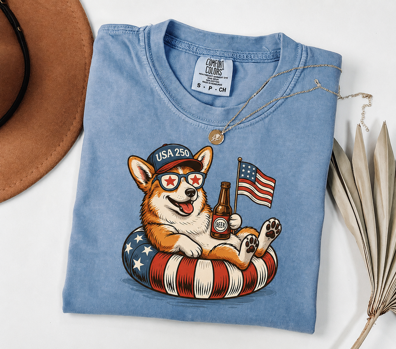 Custom Dog Patriotic Comfort Shirt Independence Day Gift for Dad Comfort Shirt GradoCreations