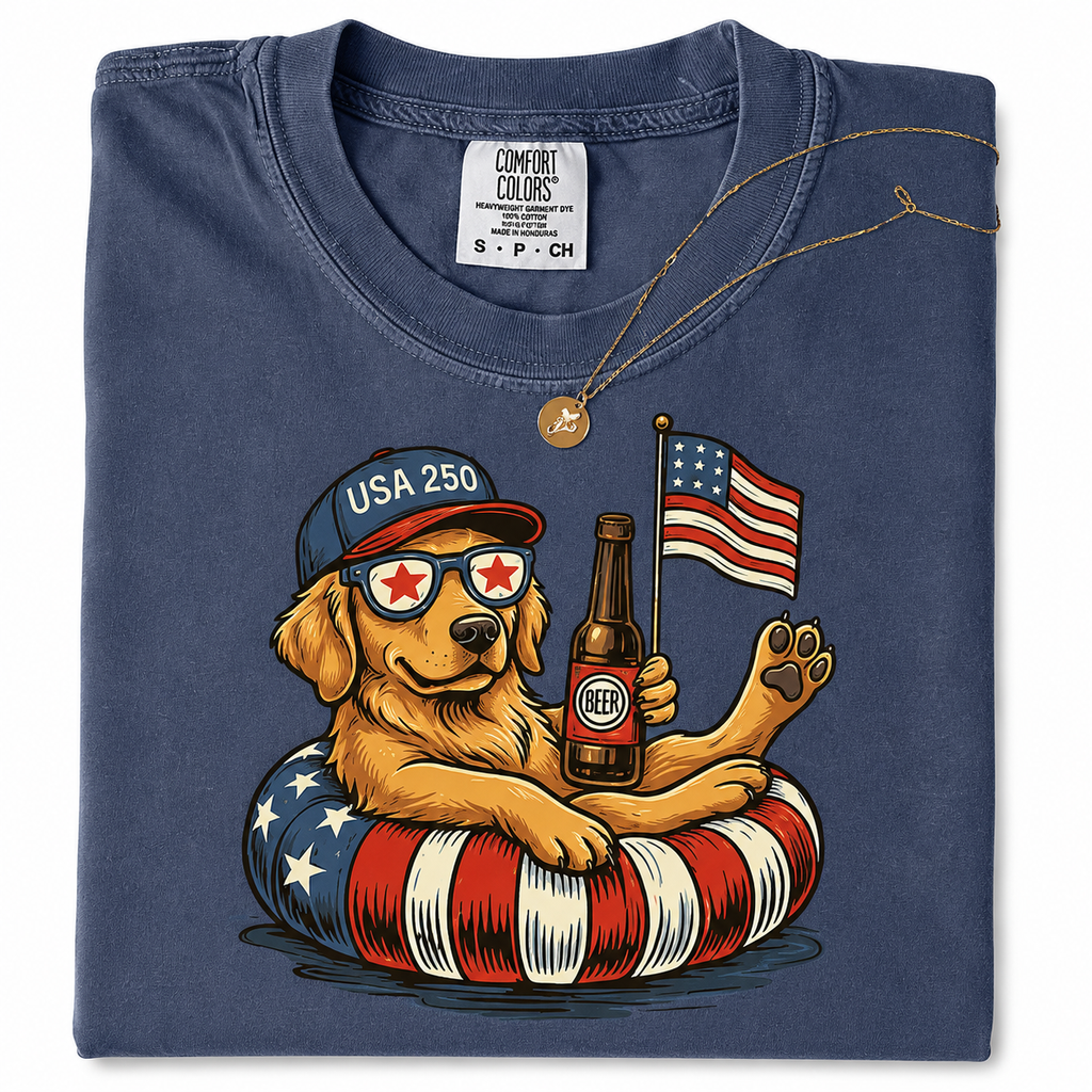 Custom Dog Patriotic Comfort Shirt Independence Day Gift for Dad Comfort Shirt GradoCreations