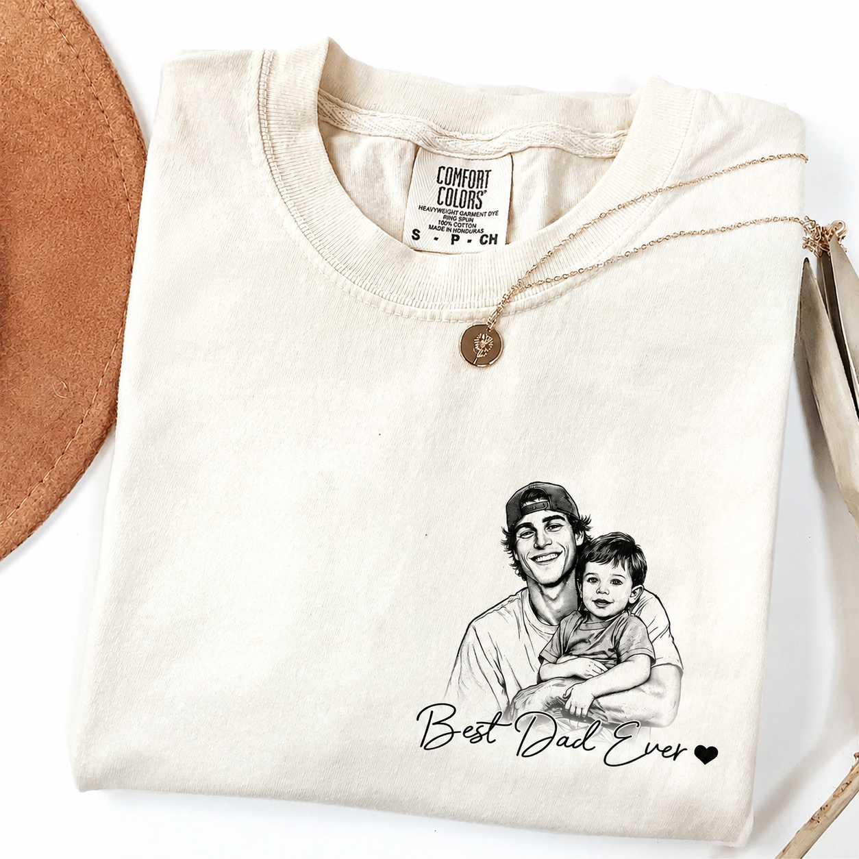 Custom Photo Comfort Shirt Gift for Dad Father's Day Comfort Shirt FIX GradoCreations