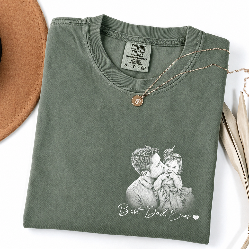 Custom Photo Comfort Shirt Gift for Dad Father's Day Comfort Shirt FIX GradoCreations