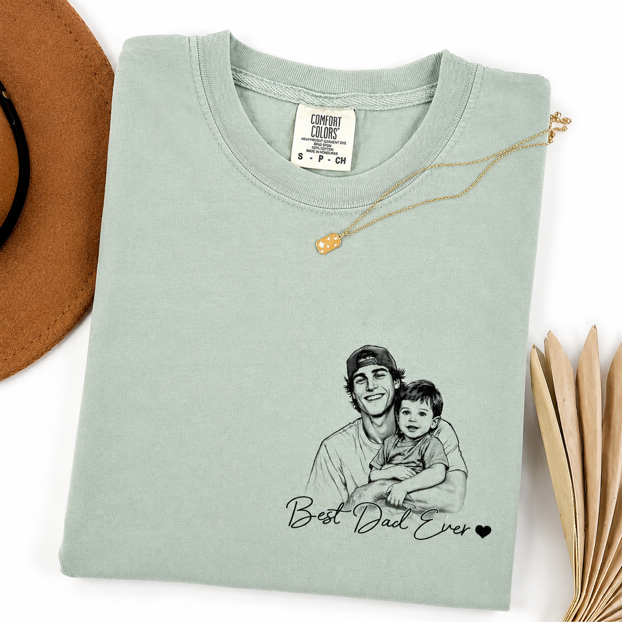 Custom Photo Comfort Shirt Gift for Dad Father's Day Comfort Shirt FIX GradoCreations