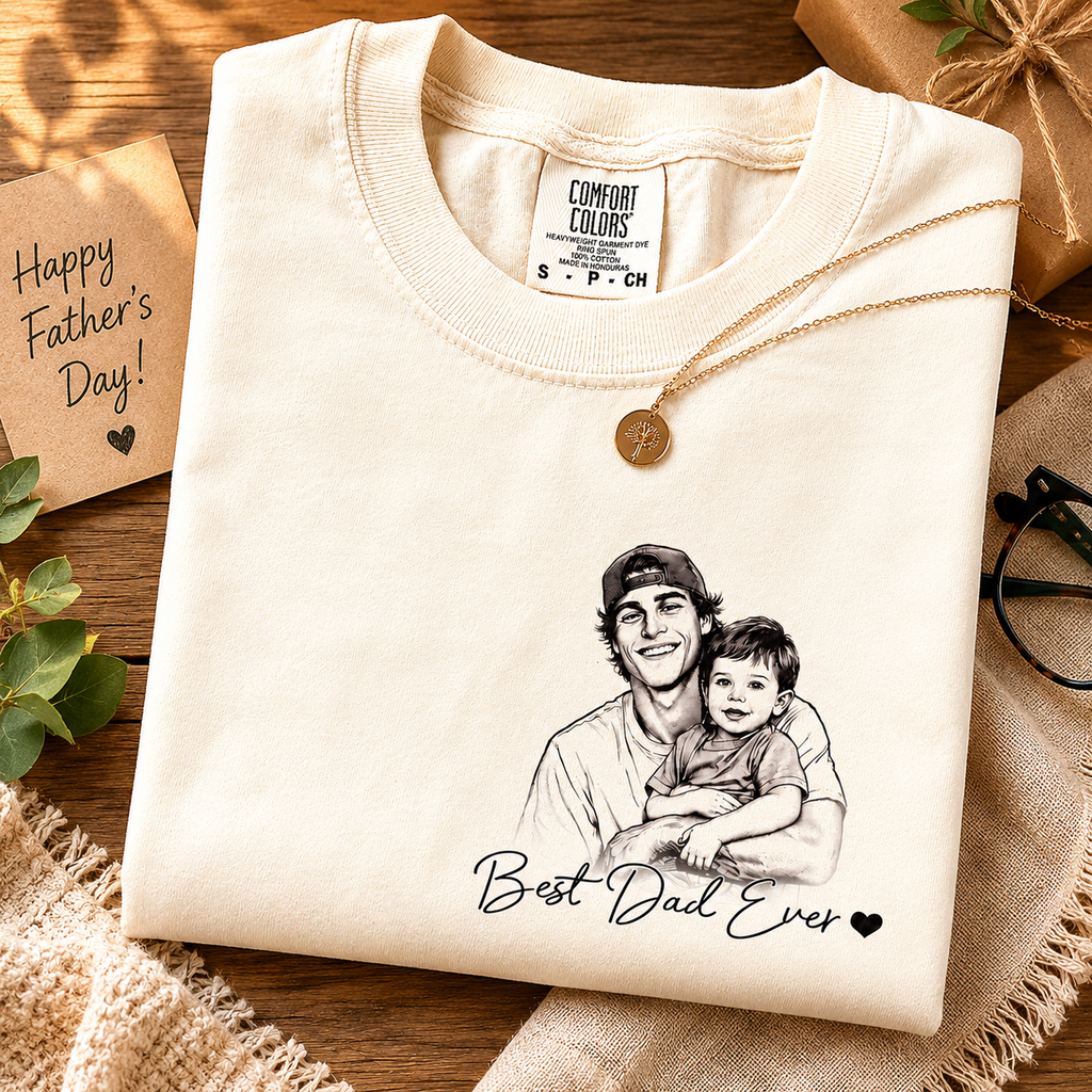 Custom Photo Comfort Shirt Gift for Dad Father's Day Comfort Shirt FIX GradoCreations