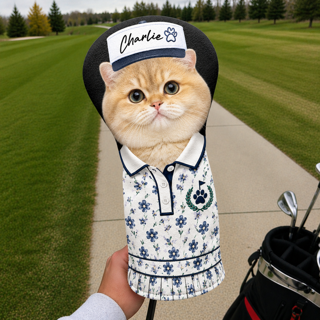 Personalized Pet Photo Golf Head Cover Gift for Dog Dad HN590 - Golf Head Cover different design GradoCreations