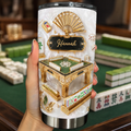 Personalized Mahjong Themed Tumbler Custom Name Gift for Hobbyists Tumbler GradoCreations