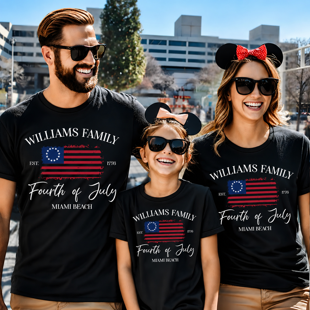 Personalized 4th of July Family Name Matching Shirt Gift HN590 - Tshirt GradoCreations