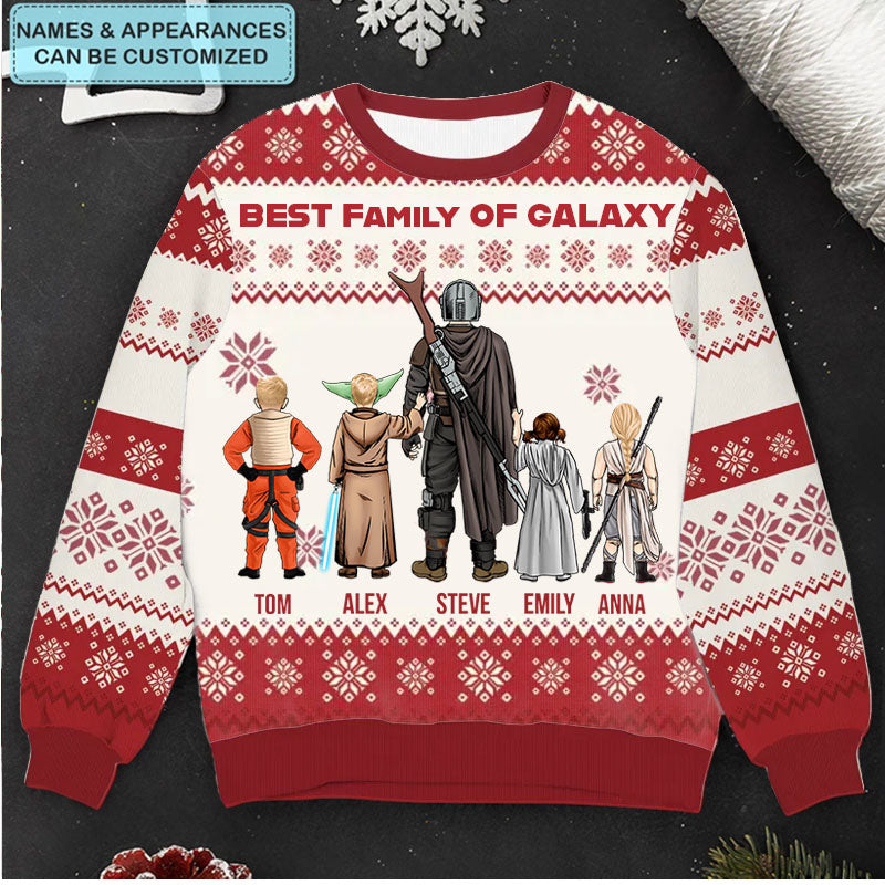 Personalized Family Ugly Sweater Christmas Gift - Custom Name Design