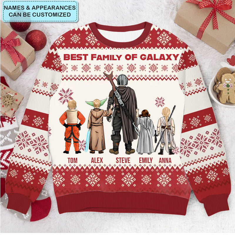 Personalized Family Ugly Sweater Christmas Gift - Custom Name Design