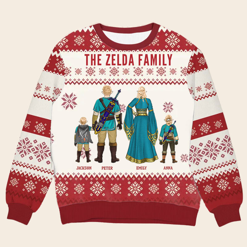 Personalized Zelda Family Ugly Christmas Sweatshirt Gift