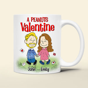 Personalized Peanuts Cartoon Coffee Mug for Couples - Gift for Anniversary, Valentine's Day