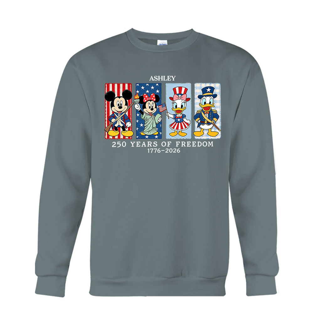 Personalized 250 Years of Freedom Mouse T-shirt & Hoodie Gift T-shirt & Hoodie GradoCreations