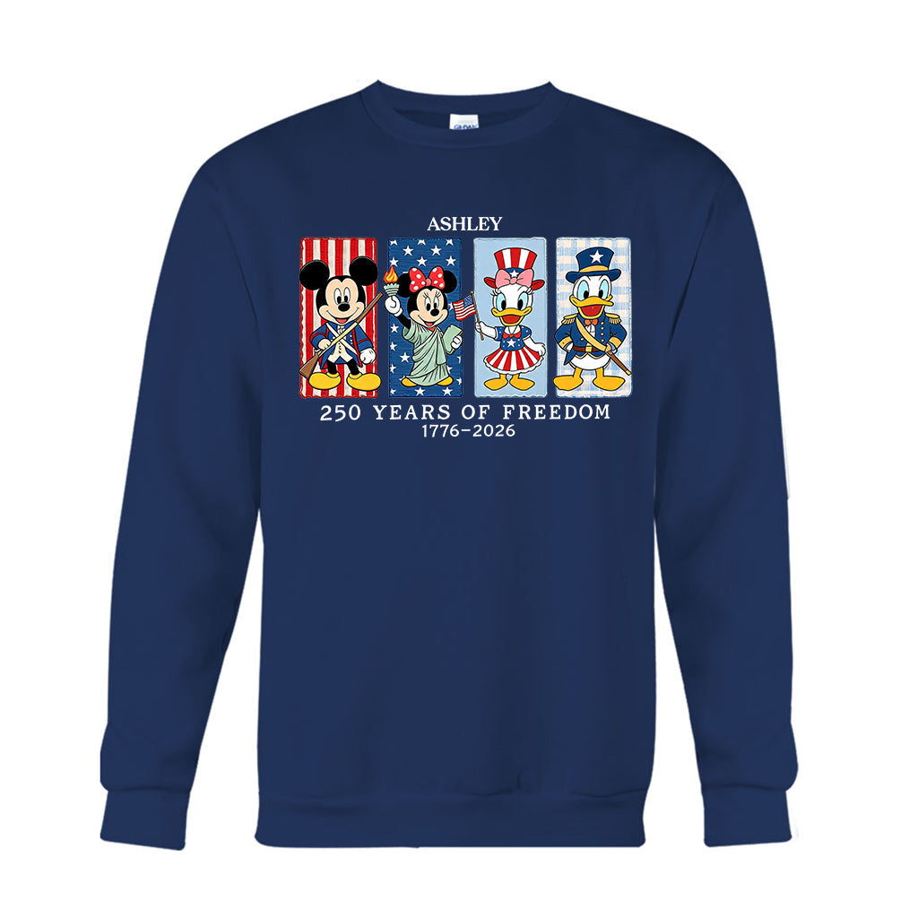 Personalized 250 Years of Freedom Mouse T-shirt & Hoodie Gift T-shirt & Hoodie GradoCreations