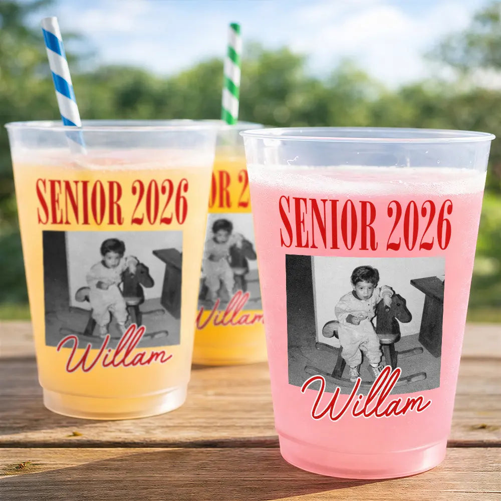 Personalized Frosted Graduation Cups with Custom Photo for Seniors 2026