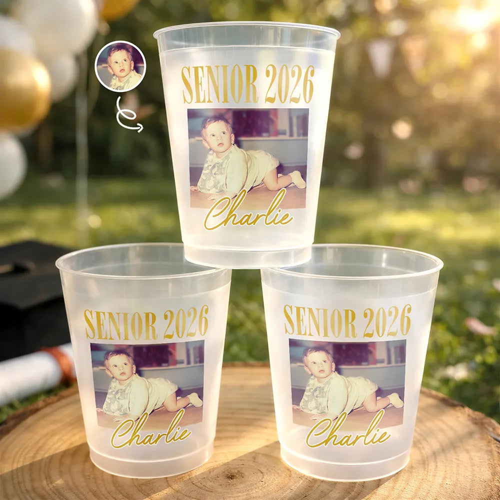 Personalized Frosted Graduation Cups with Custom Photo for Seniors 2026