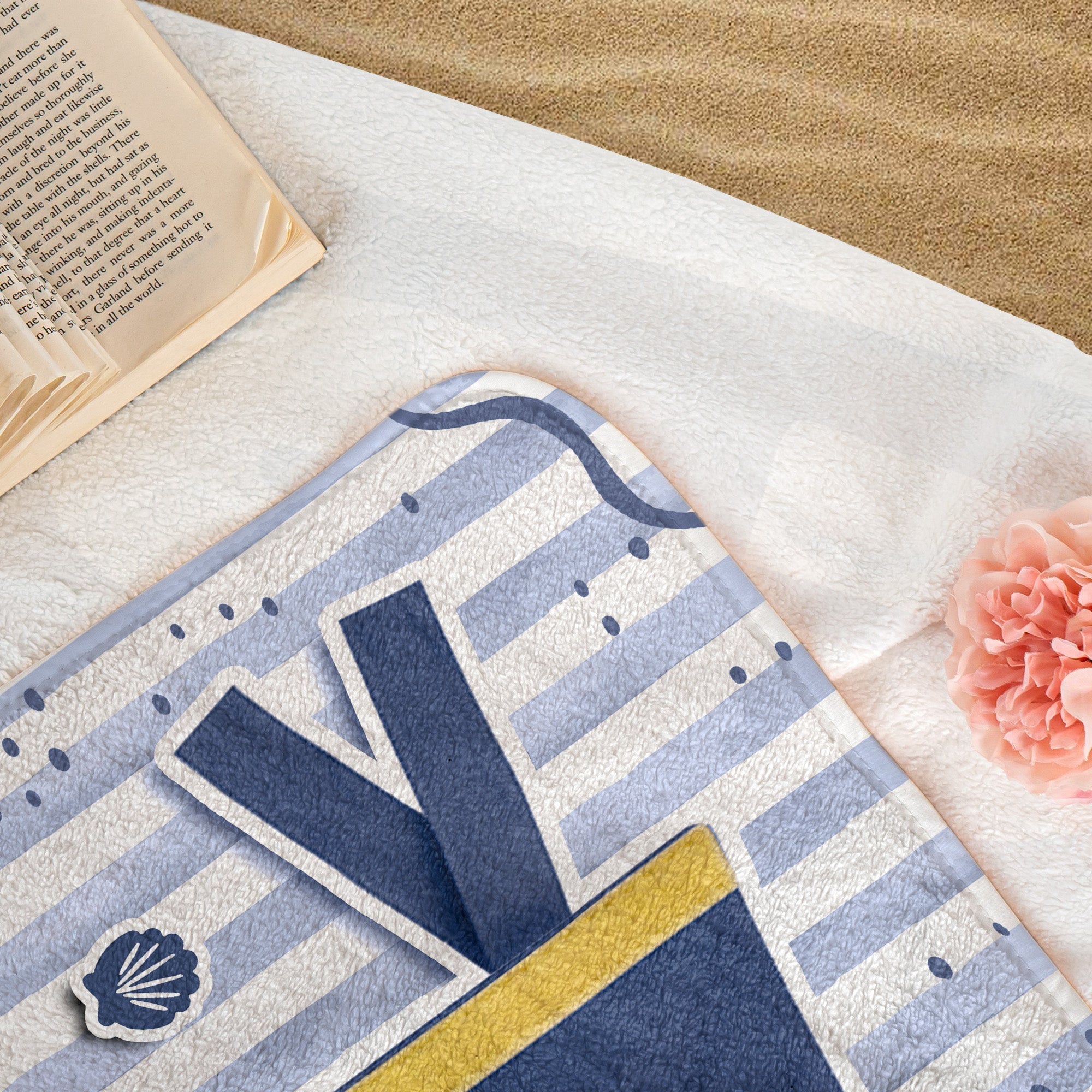 Personalized Graduation Beach Towel Custom School Pennant Gift for Students