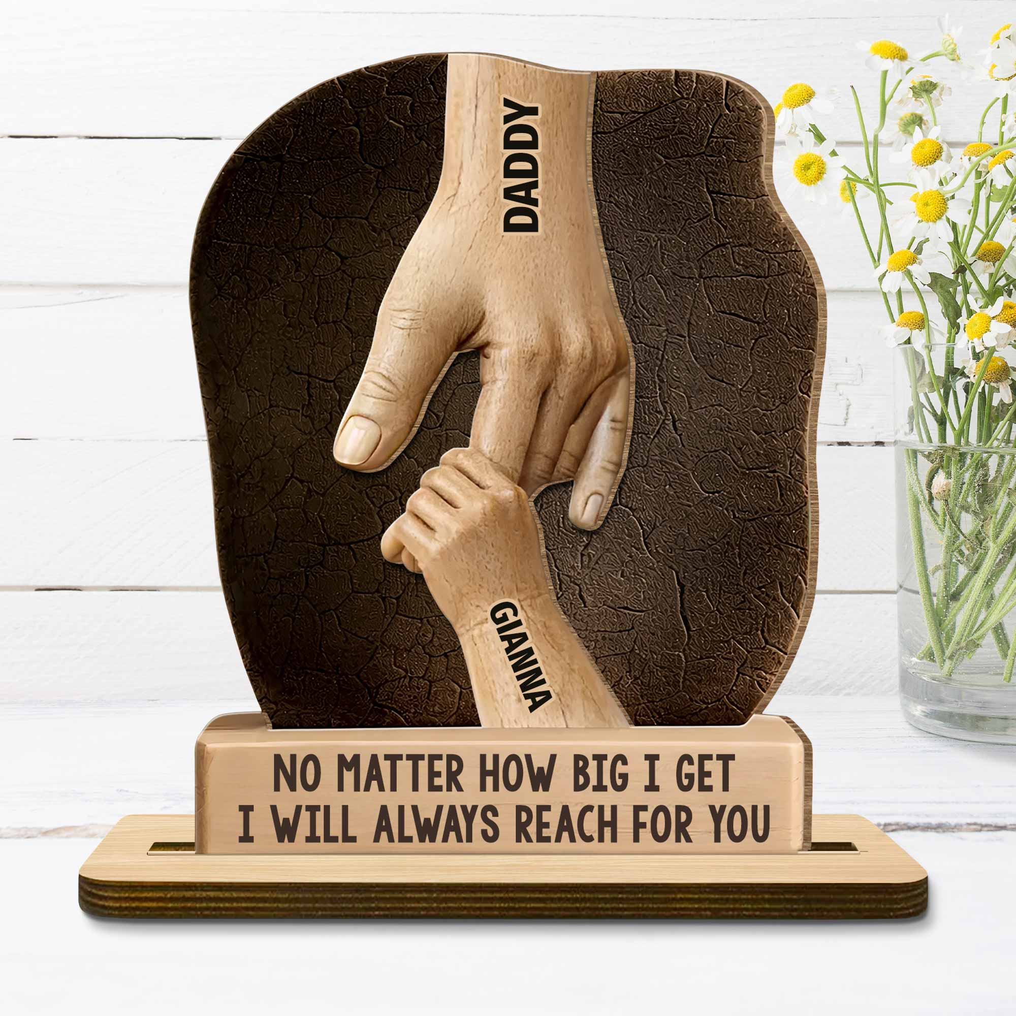 Personalized 2-Layer Wood Plaque Custom Gift for Dad Wood Plaque GradoCreations